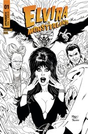 ELVIRA IN MONSTERLAND #1 CVR G 10 COPY ROYLE B&W