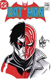 DF BATMAN #357 FACSIMILE ED HAESER SGN RMRK RED HOOD SKETCH