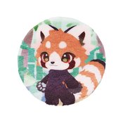 FLUFFY LAND PINBACK BADGE GARNET