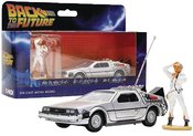BTTF DELOREAN & DOC BROWN FIG 1/36 SCALE CORGI DIECAST (Net)