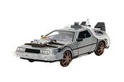 BTTF TIME MACHINE W/ RAIL WHEELS 1/24 DIE-CAST VEHICLE