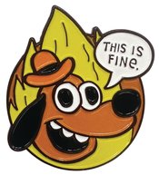 KC GREEN THIS IS FINE OFFICAL PIN