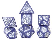 RPG DICE SET 7 ILLUSORY STONE PURPLE AGATE