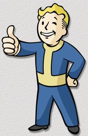 FALLOUT VAULT BOY PX DIE-CUT 6X9 METAL SIGN  (O/A)