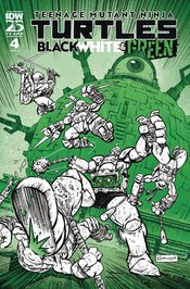 TMNT BLACK WHITE & GREEN #4 10 COPY CATALAN FOIL