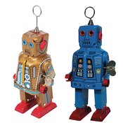 SPACE ROBOT 8IN TIN TOY 6PC ASST