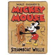 DISNEY STEAMBOAT WILLIE 3IN EMBOSSED TIN METAL MAGNET