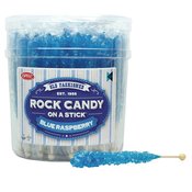 ROCK CANDY STICKS BLUE RASPBERRY 36PC DISPLAY