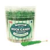 ROCK CANDY STICKS GREEN APPLE 36PC DISPLAY