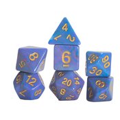 RPG DICE SET 7 UNICORN BLUE