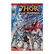 THOR LOVE THUNDER COMIC BOOK COVER 35IN CANVAS WALL DECOR (N