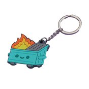 DUMPSTER FIRE PVC KEYCHAIN