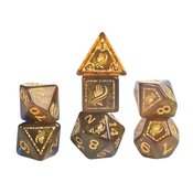 D&D ADVENTURE DICE MONK BLUE GOLD