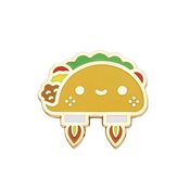 SPACE TACO 1.25IN ENAMEL PIN