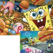 SPONGEBOB SQUAREPANTS 150PC DOUBLE-SIDED 3D/2D PUZZLE