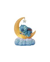 DISNEY JIM SHORE STITCH & SCRUMP ON LED MOON 7.63IN FIGURE (