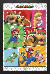 SUPER MARIO COMIC STYLE 11X17 FRAMED PRINT
