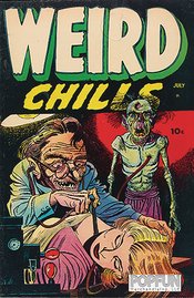 PRECODE HORROR WEIRD CHILLS 17X12IN METAL SIGN