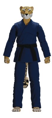 ZOO JITSU CHICO THE CHEETAH NAVY GI 6IN AF (Net)