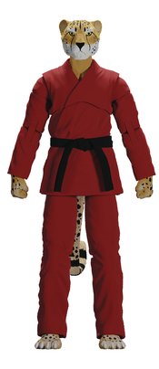 ZOO JITSU CHICO THE CHEETAH RED GI 6IN AF