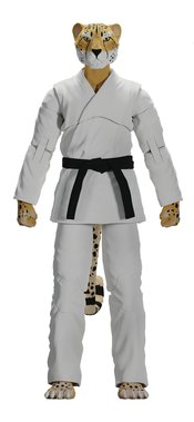 ZOO JITSU CHICO THE CHEETAH WHITE GI 6IN AF