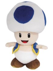 SUPER MARIO BROS BLUE TOAD 8 IN PLUSH
