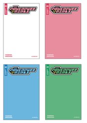 POWERPUFF GIRLS #1 BLANK CVR SET (4CT) WHITE PINK BLUE GREEN