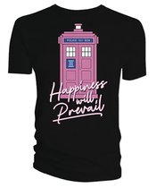 DOCTOR WHO HAPPINESS WILL PREVAIL PINK TARDIS TS XXL  (
