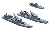 JMSDF DDG MISSILE CRAFT OTAKA & SHIRATAKA 1/700 MDL KIT (NET