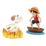 ONE PIECE LOG STORIES MONKEY D LUFFY & GOING MERRY WCF FIG (