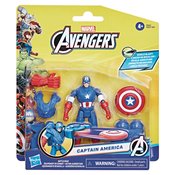 MARVEL EPIC HERO SERIES 4IN CAPTAIN AMERICA W/BATTLE GEAR AF