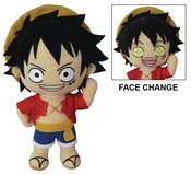 ONE PIECE LUFFY FACE CHANGE 8IN PLUSH