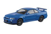 NISSAN R34 SKYLINE GT-R BAYSIDE BLUE 1/32 SNAP MDL KIT