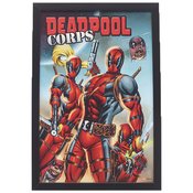MARVEL DEAPOOL CORPS 18IN FRAMED WOOD WALL DECOR
