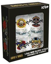 GUNS N ROSES MINI GLASS SET 4 PACK