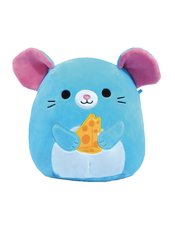SQUISHMALLOW BLUE MOUSE EATING CHEESE 8IN PLUSH