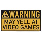 WARNING MAY YELL 7IN TIN MAGNET