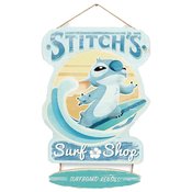 DISNEY STITCH SURF SHOP 10X15 HANGING WOOD WALL DECOR