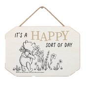 DISNEY WINNIE THE POOH HAPPY DAY 8X6 HANGING WOOD WALL DECOR