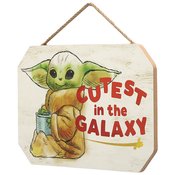 STAR WARS GROGU 4X6 HANGING WOOD WALL DECOR (Net)