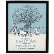 DISNEY WINNIE POOH ADVENTURE 12X18 FRAMED WOOD WALL DECOR (N