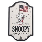 PEANUTS SNOOPY FIRST BEAGLE MOON 11X18 METAL SIGN