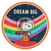 PEANUTS SNOOPY DREAM BIG 11IN ROUND METAL SIGN