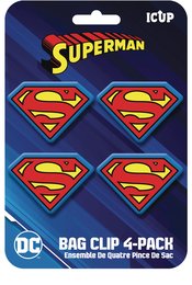 SUPERMAN 4 PACK BAG CLIP