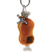 ONE PIECE MEAT ON A BONE PLUSH KEYCHAIN