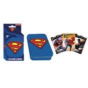 SUPERMAN PLAYING CARDS IN A TIN