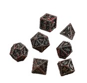METAL & ENAMEL DICE REAPER BLOOD & IRON 7PC SET
