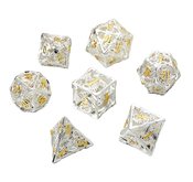 HOLLOW DICE DRAGON SILVER & GOLD 7PC SET