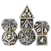 HOLLOW DICE SKULL BRONZE & WHITE 7PC SET