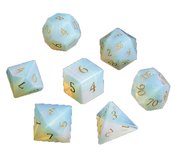GEMSTONE DICE SYNTHETIC OPALITE 7PC SET